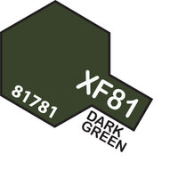 TAMIYA Mini XF-81 Dark Green 2 Raf Acrylic Flat Paint 10ml - 75-T81781