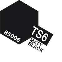 TAMIYA TS-6 Matt Black Spray Paint 100Ml - 75-T85006