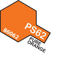 TAMIYA PS-62 Pure Orange Polycarbonate Spray 100Ml - 75-T86062