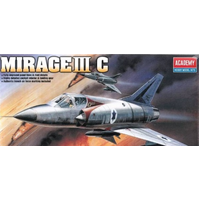 Academy 1/48 Mirage III-C Fighter Plastic Model Kit *Aus Decals* [12247]