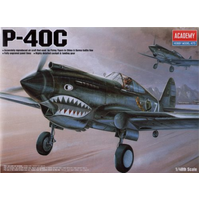 Academy 12280 1/48 P-40C Warhawk Plastic Model Kit - ACA-12280