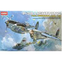 Academy 12282 1/48 P-38 Combination Version Lightning Plastic Model Kit - ACA-12282