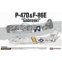 Academy 12530 1/72 P-47D & F-86E "Gabreski" Plastic Model Kit - ACA-12530
