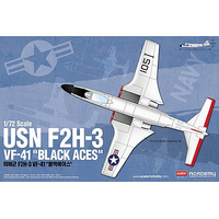 Academy 12548 1/72 USN F2H-3 VF-41 "Black Aces" Banshee Plastic Model Kit - ACA-12548