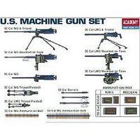 Academy 13262 1/35 U.S. Machine Gun Set Plastic Model Kit - ACA-13262