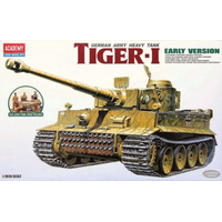 Academy 1/35 Tiger I WWII Tank 'Exterior Model' Plastic Model Kit [13264]