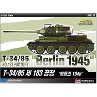 Academy 1/35 T-34/85 No.183 Factory "Berlin 1945" Plastic Model Kit [13295]
