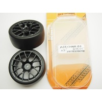 Ace Power Drift Tyre & Rim - Ace-Chnk-D1