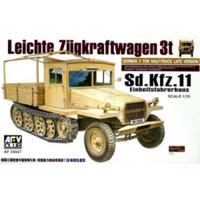 AFV Club 1/35 German Sd.Kfz.11 Late Version With Wood Cab Plastic Model Kit [AF35047]