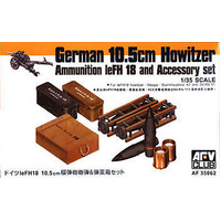 AFV Club 1/35 German 10.5cm Howitzer Ammunition And Accessory Set Plastic Model Kit [AF35062]