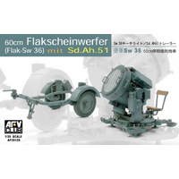 AFV Club 1/35 German SW-36 60cm Searchlight/With Sd.Ah.51 Trailer Plastic Model Kit [AF35125]