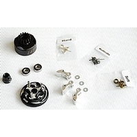 Clutch Bell  COMBO SET(Clutch bell 14T with vented*1+ Bearing 5*10 ( 2pcs) + 34 mm Flywheel (Black)*1 + 3pc Type cluth shoe (Alum) with 3 different s