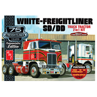 AMT 1/25 White Freightliner 2-in-1 SC/DD Cabover Tractor  (75th Anniversary) Plastic Model Kit