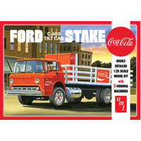 AMT 1147 1/25 Ford C600 Stake Bed w/Coca-Cola Machines Plastic Model Kit - AMT1147