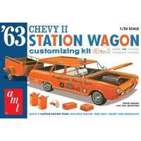AMT 1/25 1963 Chevy II Station Wagon w/ Trailer Plastic Model Kit