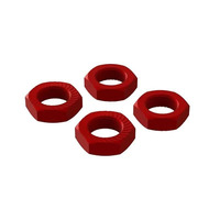 Arrma Aluminum Wheel Nut, 17mm Red (4), AR310906 - ARA310906
