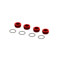 Arrma Aluminum Front Hub Nut Red (4) inc O-Rings, AR320467 - ARA320467