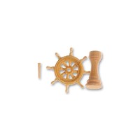 Artesania 8572 Ships Wheel +Binnacle 20mm Wooden Ship Accessory - ART-08572