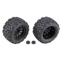 Rival MT10 Tires and Method Wheels, mounted, hex, black - ASS25841