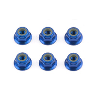 FT Locknuts, M4 blue aluminum, flanged - ASS31551