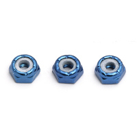 ###Locknuts, 8-32, low profile, blue aluminum - ASS3438