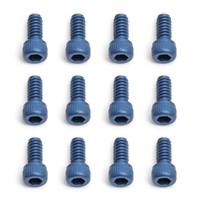 ###FT Screws, Blue Aluminum 4-40 x 1/4 in SHCS