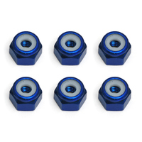 FT Locknuts, 8-32, blue aluminum - ASS6943