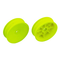 2WD Slim Front Wheels, 2.2 in, 12 mm Hex, yellow