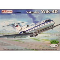 AZ Models 1/144 Jak-40 Aeroflot, Lybia, CSA Plastic Model Kit [AZ14418]