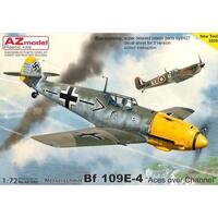 AZ Models AZ7682 1/72 Bf 109E-4 "Aces over Channel" Plastic Model Kit - AZ7682