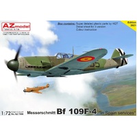AZ Models AZ7686 1/72 Bf 109F-4 "In Spanish services" Plastic Model Kit - AZ7686