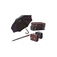 Bronco 1/35 WWII Civilian Suitcase with Umbrella Set Plastic Model Kit [AB3521]
