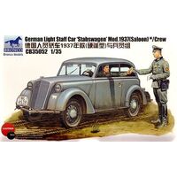 Bronco 1/35 German ‘Stabswagen’ Mod.1937 (Saloon) w/crew (2 figures) Plastic Model Kit [CB35052]