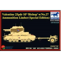 Bronco CB35077SP 1/35 Valentine 25pdr SP ‘Bishop’ w/No.27 Ammunition Limber (Special Edition) - BRO-CB35077SP