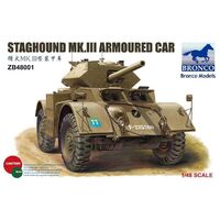 Bronco ZB48001 1/48 Staghound MK.III Armoured Car Plastic Model Kit - BRO-ZB48001