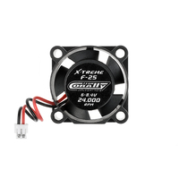 ###Team Corally - ESC Ultra High Speed Cooling Fan 25mm - 6v-8,4V - Dual ball bearings - ESC connector