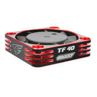 Team Corally - Ultra High Speed Cooling Fan TF-40 w/BEC connector - 40mm - Color Black - Red - C-53112-1