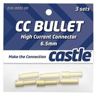 Castle Creations High Current Bullet Connector Set, 6.5mm, CC-BULLET-6.5 - CSECCBUL653