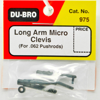 DUBRO 975 LONG ARM MICRO CLEVIS (FOR .062) BLACK - DBR975