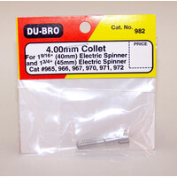###DUBRO 982 4.00MM COLLET FOR 1 9/16in & 1 3/4in ELEC SPINNER (1PK)(DISCONTINUED) - DBR982