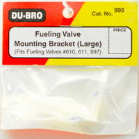 DUBRO 995 FUELING VALVE MOUNTING BRACKETS-LARGE (1/PKG) - DBR995