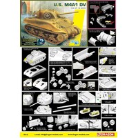 Dragon 1/35 U.S. M4A1 DV (w/ Magic Tracks) Plastic Model Kit [6618]