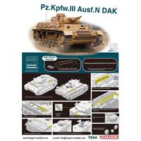 Dragon 1/72 Pz.Kpfw.III Ausf.N DAK Plastic Model Kit [7634]