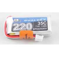 Dualsky 220mah 2S LiPo Battery, 30C, UMX Plug - DSBXP02202EX