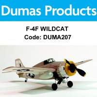 DUMAS 207 F-4F WILDCAT WALNUT SCALE 17.5 INCH WINGSPAN RUBBER POWERED - DUMA207
