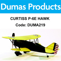 DUMAS 219 CURTISS P-6E HAWK WALNUT SCALE 17.5 INCH WINGSPAN RUBBER POWERED - DUMA219
