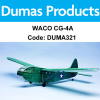 DUMAS 321 WACO CG-4A 30 INCH WINGSPAN RUBBER POWERED