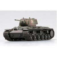 Easy Model 1/72 Russian KV-1 Model 1942 Heavy Tank (Oliver Green / Carmine) Assembled Model [36292]
