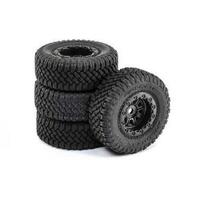 ECX Premount Tyre (4), 1/24 Barrage - ECX40008