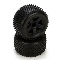 ECX Circuit Tire, Premount, Black Wheel (2) - ECX43006